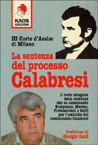 La sentenza del processo Calabresi