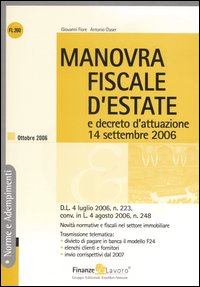 Manovra fiscale d'estate e decreto d'attuazione 14 settembre 2006