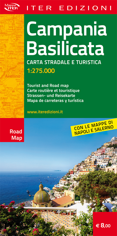 Campania e Basilicata. Carta stradale e turistica 1:275.000. Ediz. multilingue