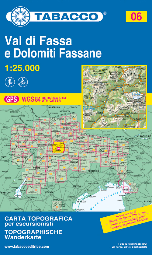 Val di Fassa. Dolomiti fassane 1:25.000