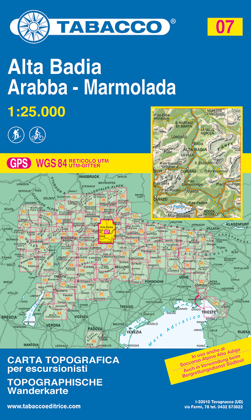 Alta Badia. Arabba. Marmolada 1:25.000