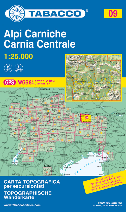 Alpi Carniche. Carnia centrale 1:25.000