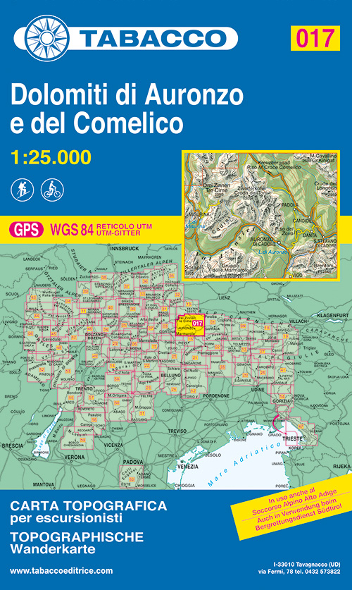 Dolomiti di Auronzo e del Comelico 1:25.000