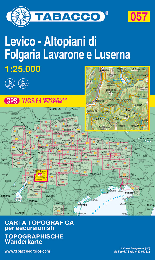 Levico. Altopiani di Folgaria, Lavarone e Luserna 1:25.000