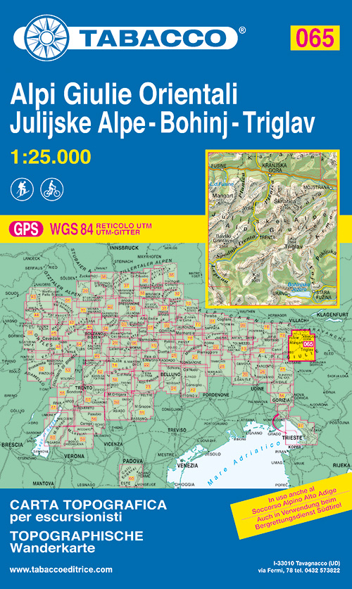 Alpi Giulie Orientali - Bohinj - Triglav 1:25.000