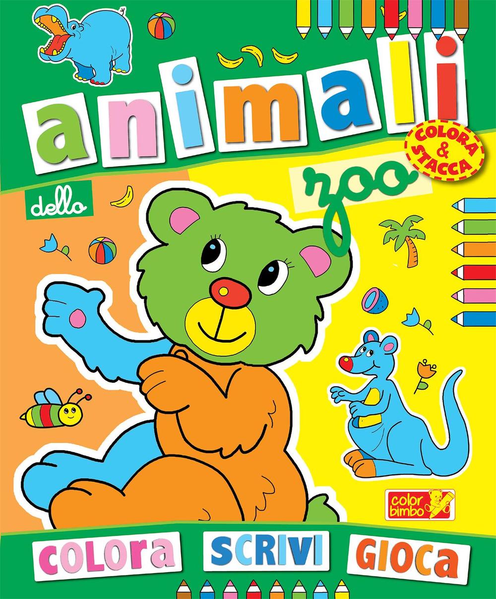 Colora gli animali dello zoo. Ediz. illustrata