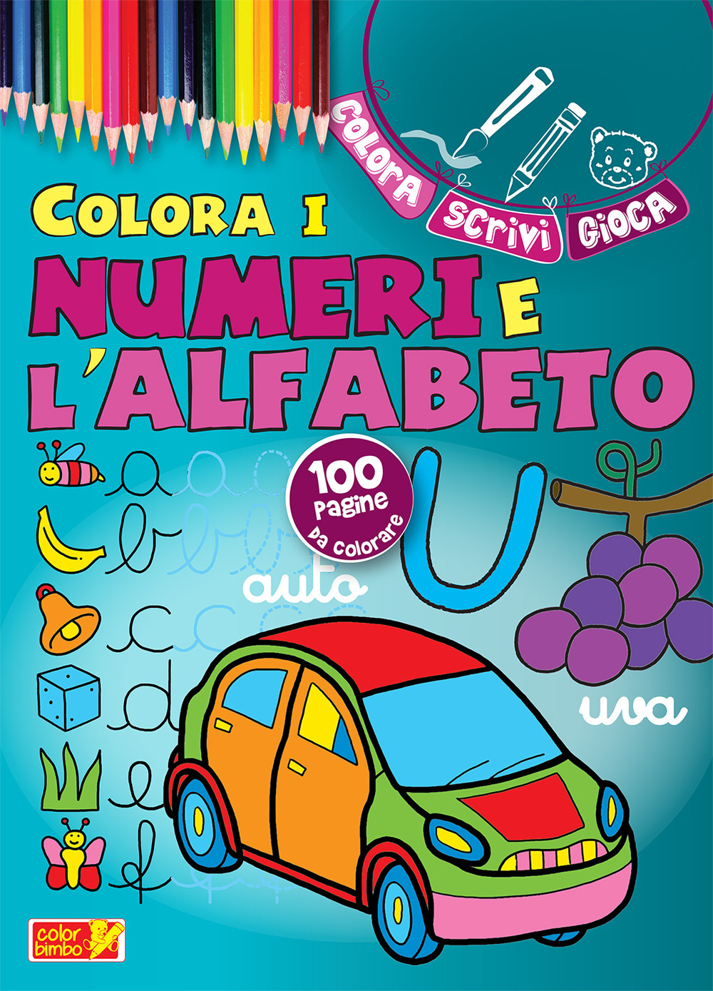 Colora i numeri e l'alfabeto