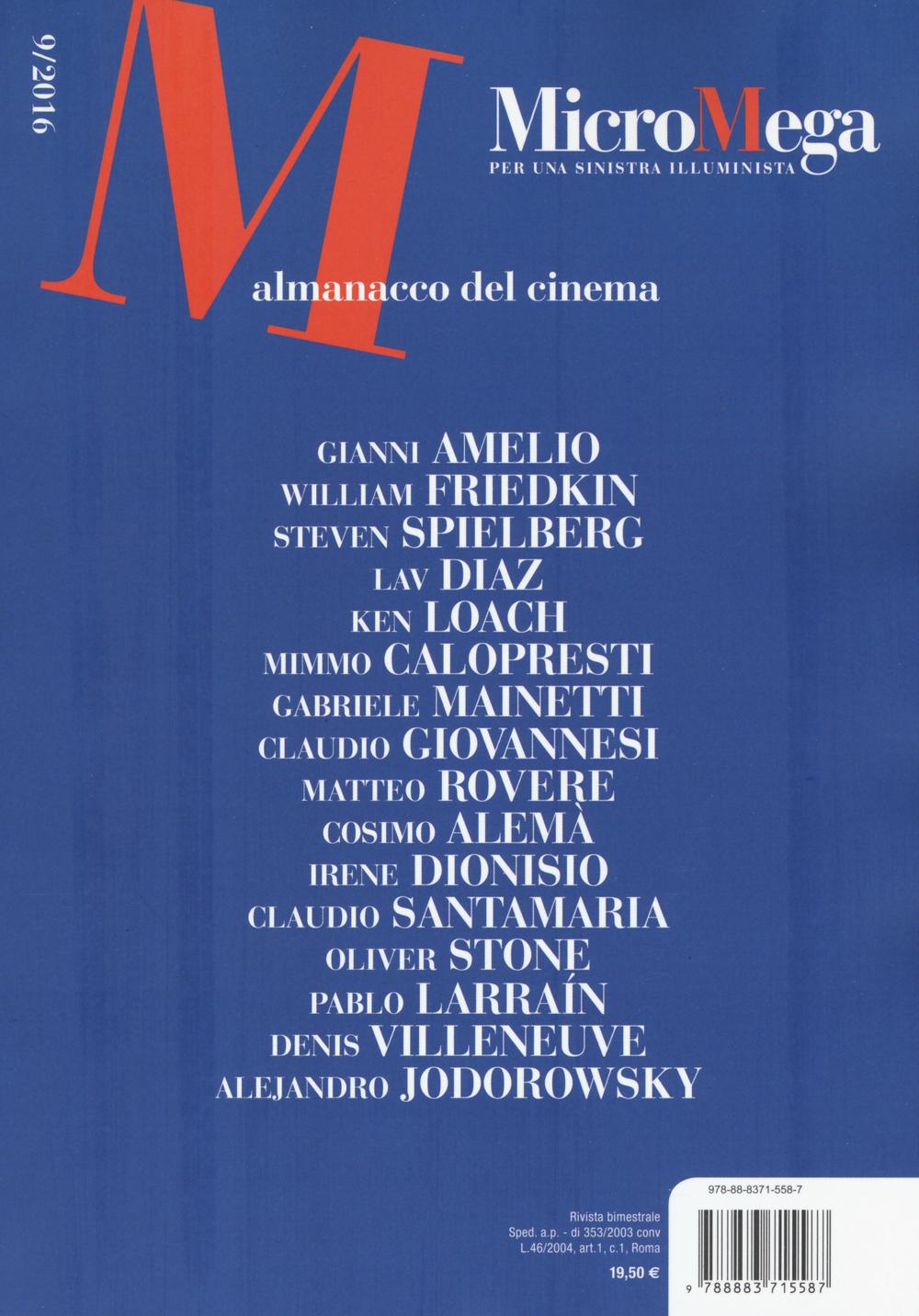 Micromega (2016). Vol. 9: Almanacco del cinema