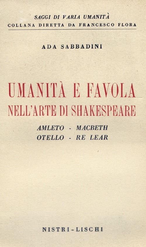 Umanità e favola nell'arte di Shakespeare