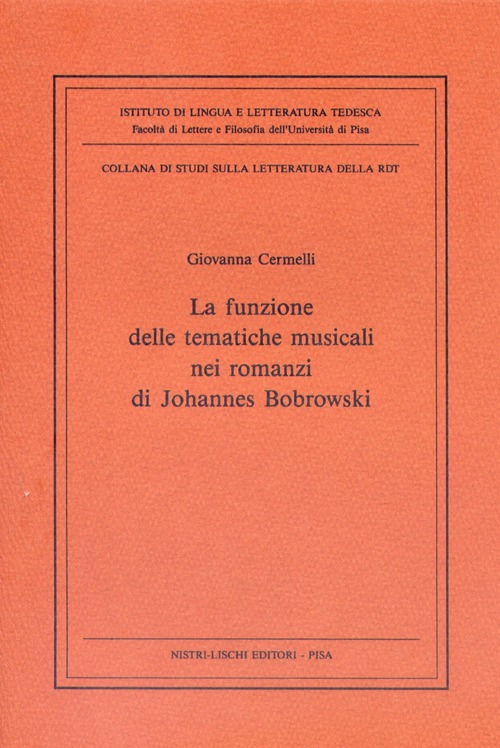 La funzione delle tematiche musicali nei romanzi di Johannes Bobrowski