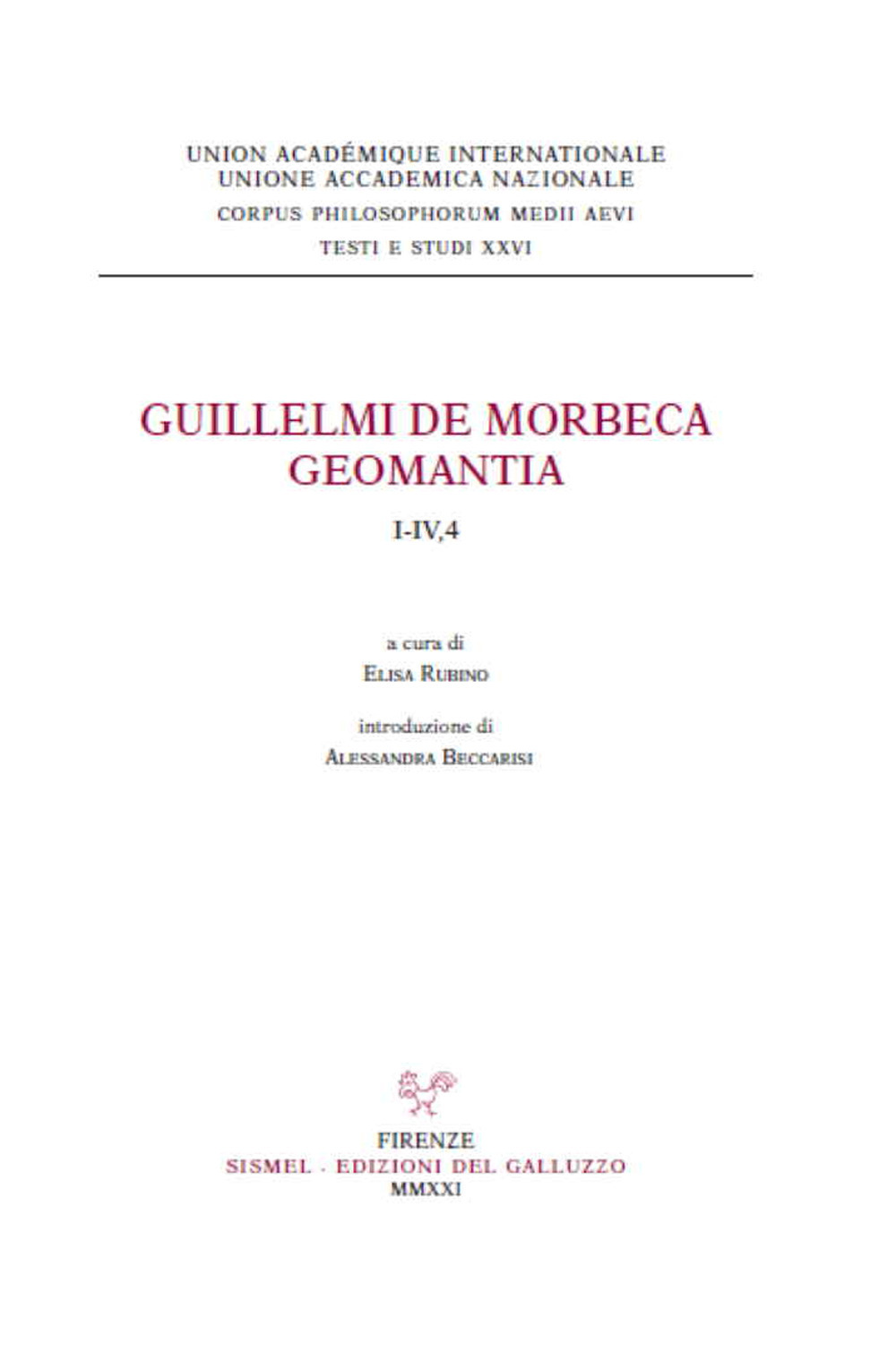 Guillelmi de Morbeca Geomantia. I-IV,4