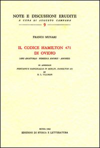 Il codice Hamilton 471 di Ovidio (Ars amatoria-Remedia amoris-Amores)-Pontano's marginalia in Berlin, Hamilton 471