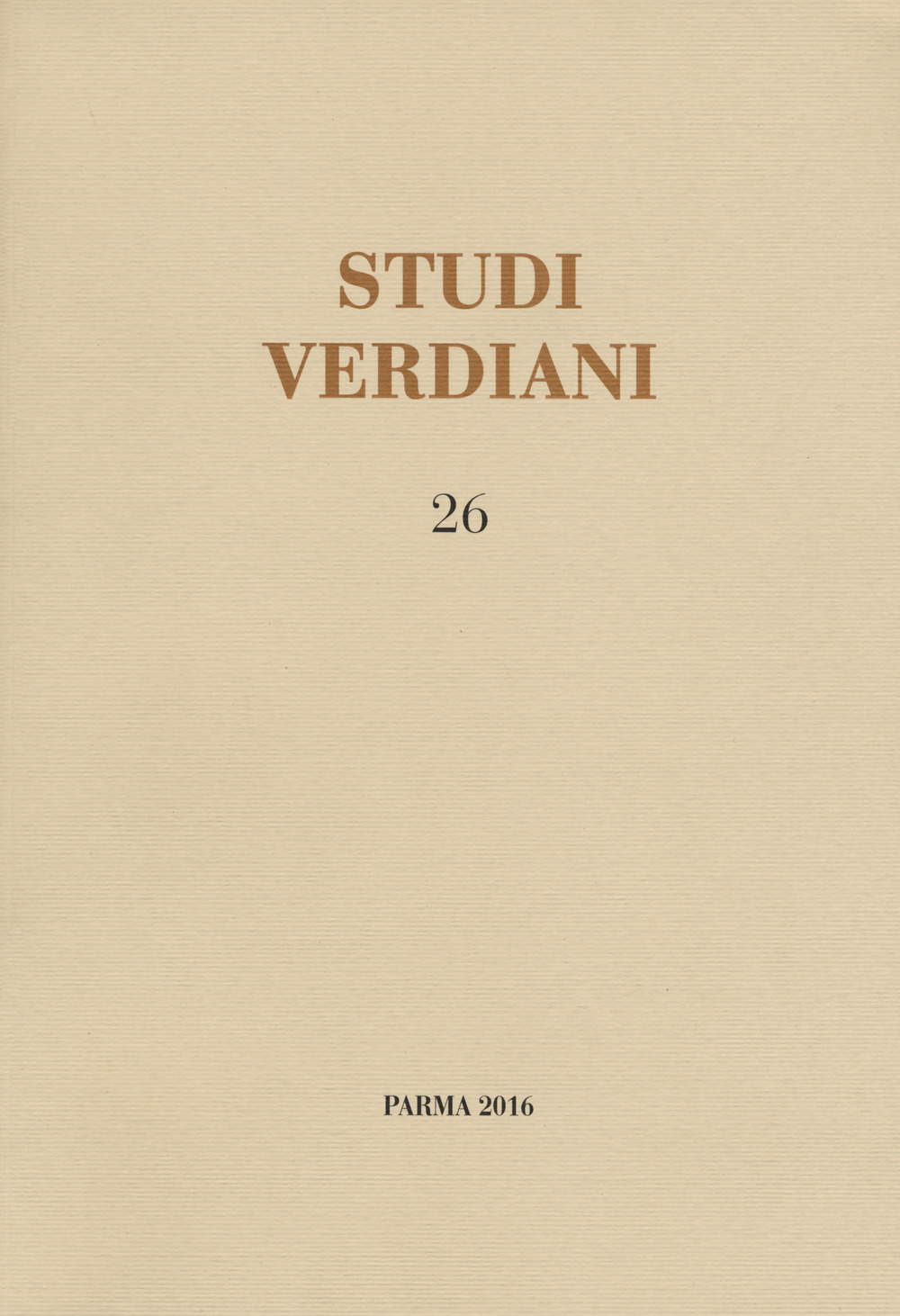 Studi verdiani. Vol. 26