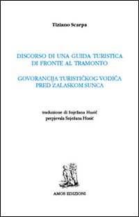 Discorso di una guida turistica di fronte al tramonto