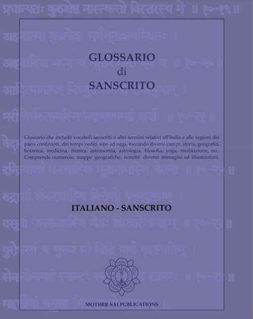 Glossario di sanscrito. Italiano-sanscrito