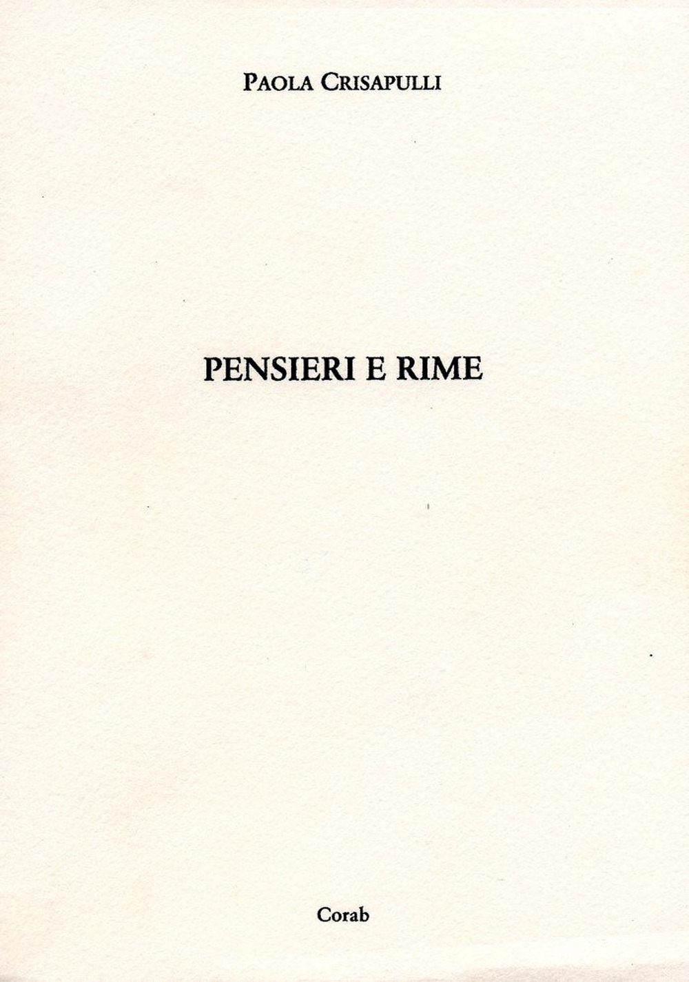 Pensieri e rime