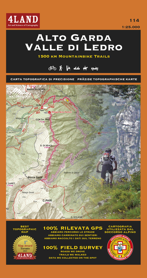 Alto Garda valle di Ledro. 1500 km mountainbike trails. Ediz. italiana, inglese e tedesca