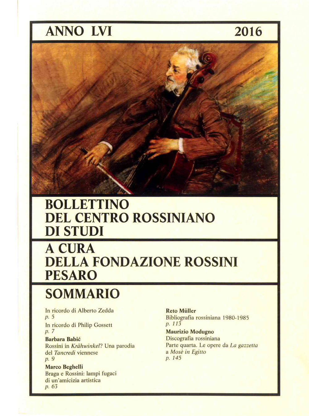 Bollettino del centro rossiniano di studi (2016). Vol. 56