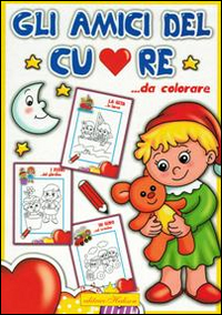 Gli amici del cuore da colorare