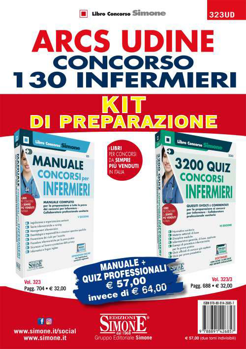 ARCS Udine. Concorso 130 infermieri. Kit di preparazione. Manuale + quiz professionali. Con espansione online