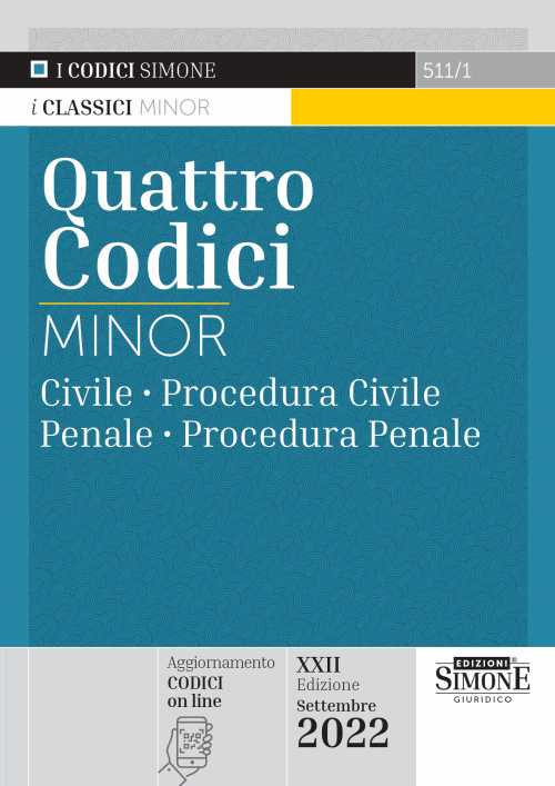 Quattro codici: Civile-Procedura civile-Penale-Procedura penale