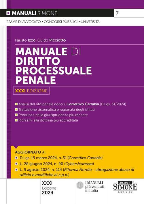 Manuale di diritto processuale penale