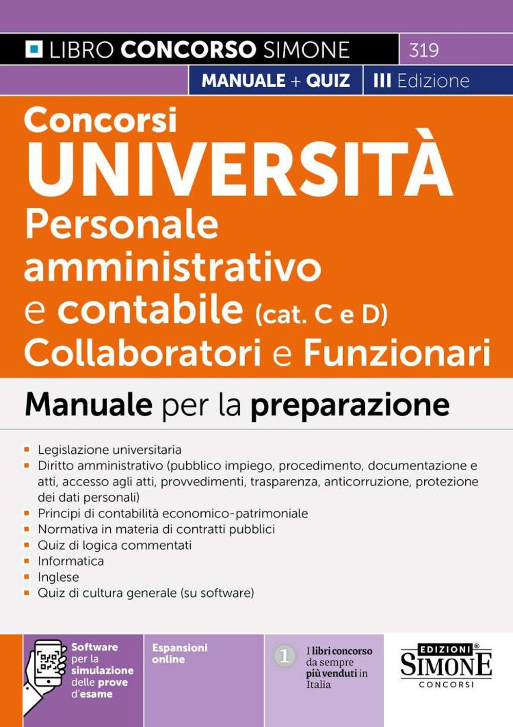 Concorsi Università. Personale amministrativo e contabile (categorie C e D). Collaboratori e funzionari. Manuale per la preparazione. Con espansione online