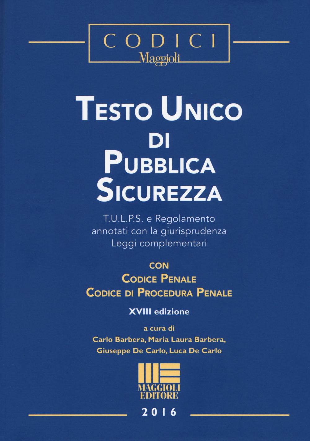 Testo unico di pubblica sicurezza