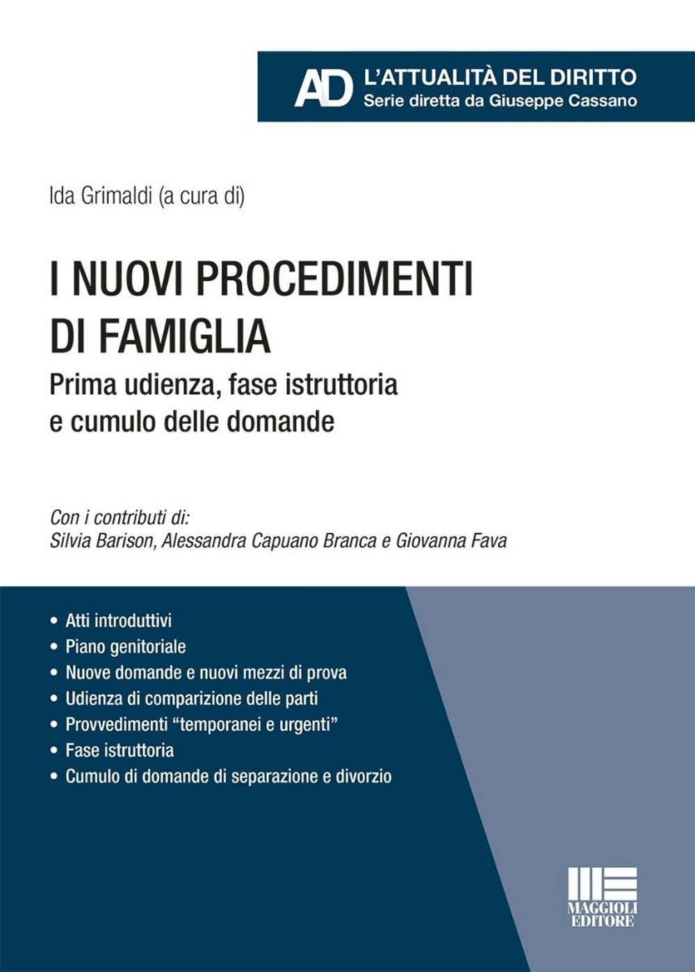 I nuovi procedimenti di famiglia. Prima udienza, fase istruttoria e cumulo delle domande