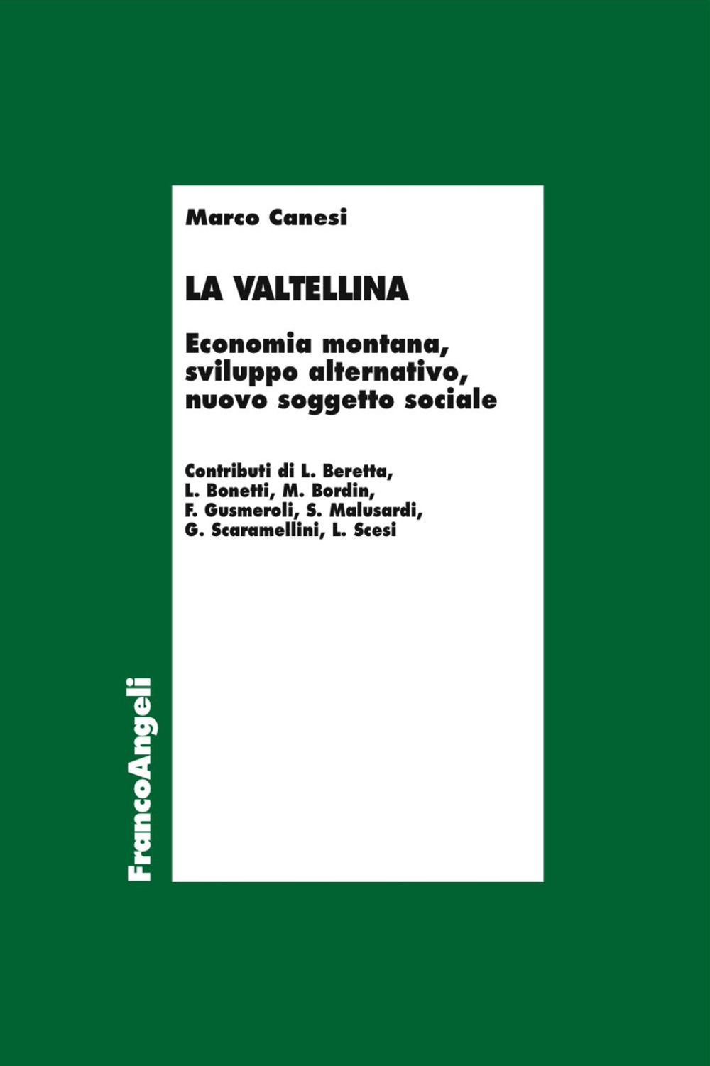 La Valtellina. Economia montana, sviluppo alternativo, nuovo soggetto sociale