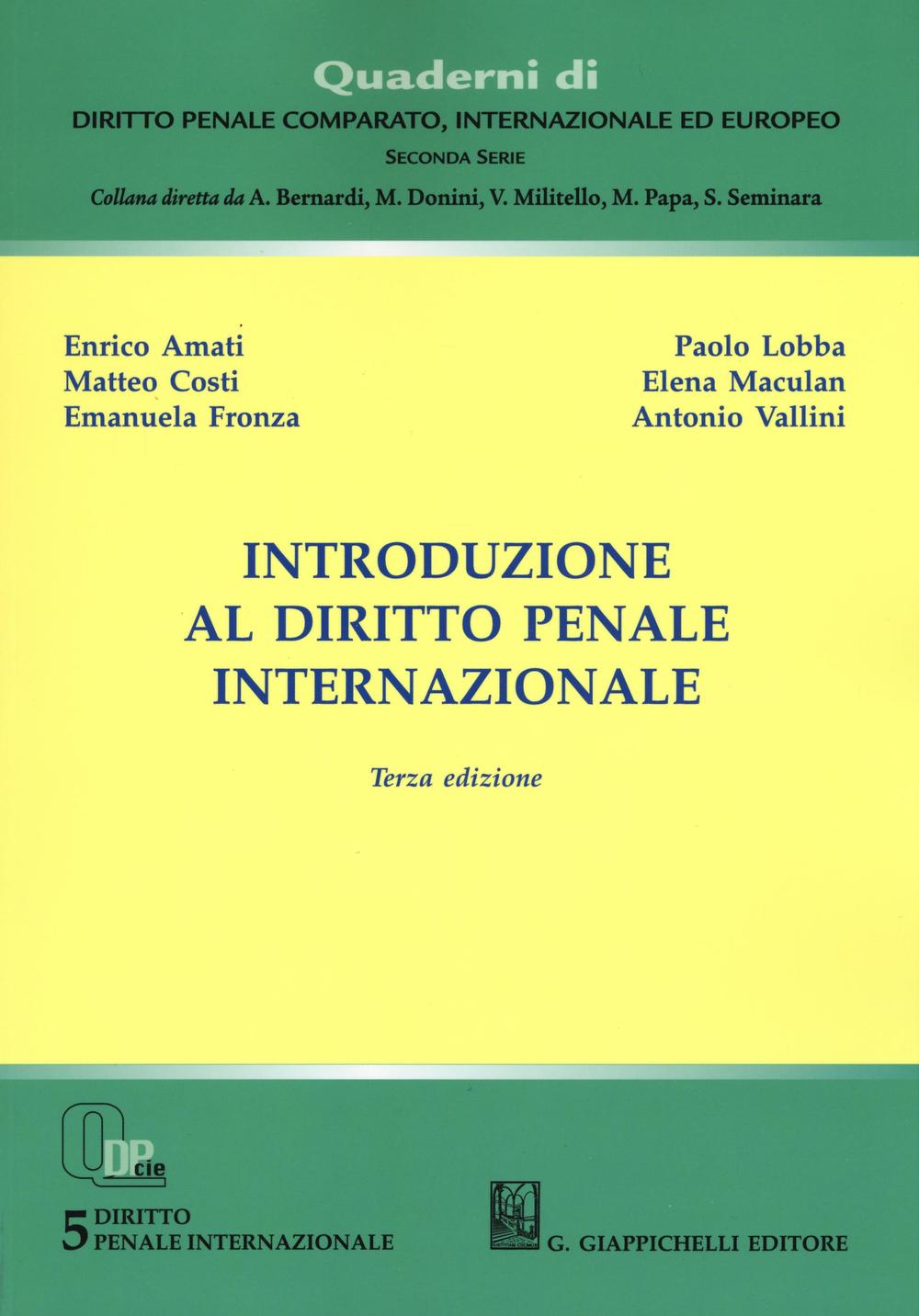 Introduzione al diritto penale internazionale