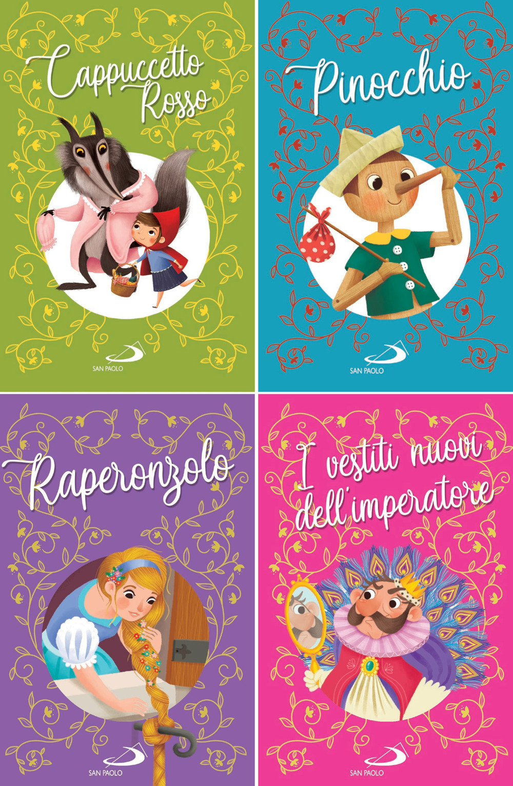 Cappuccetto Rosso-Pinocchio-Raperonzolo-I vestiti nuovi dell'imperatore. Ediz. a colori