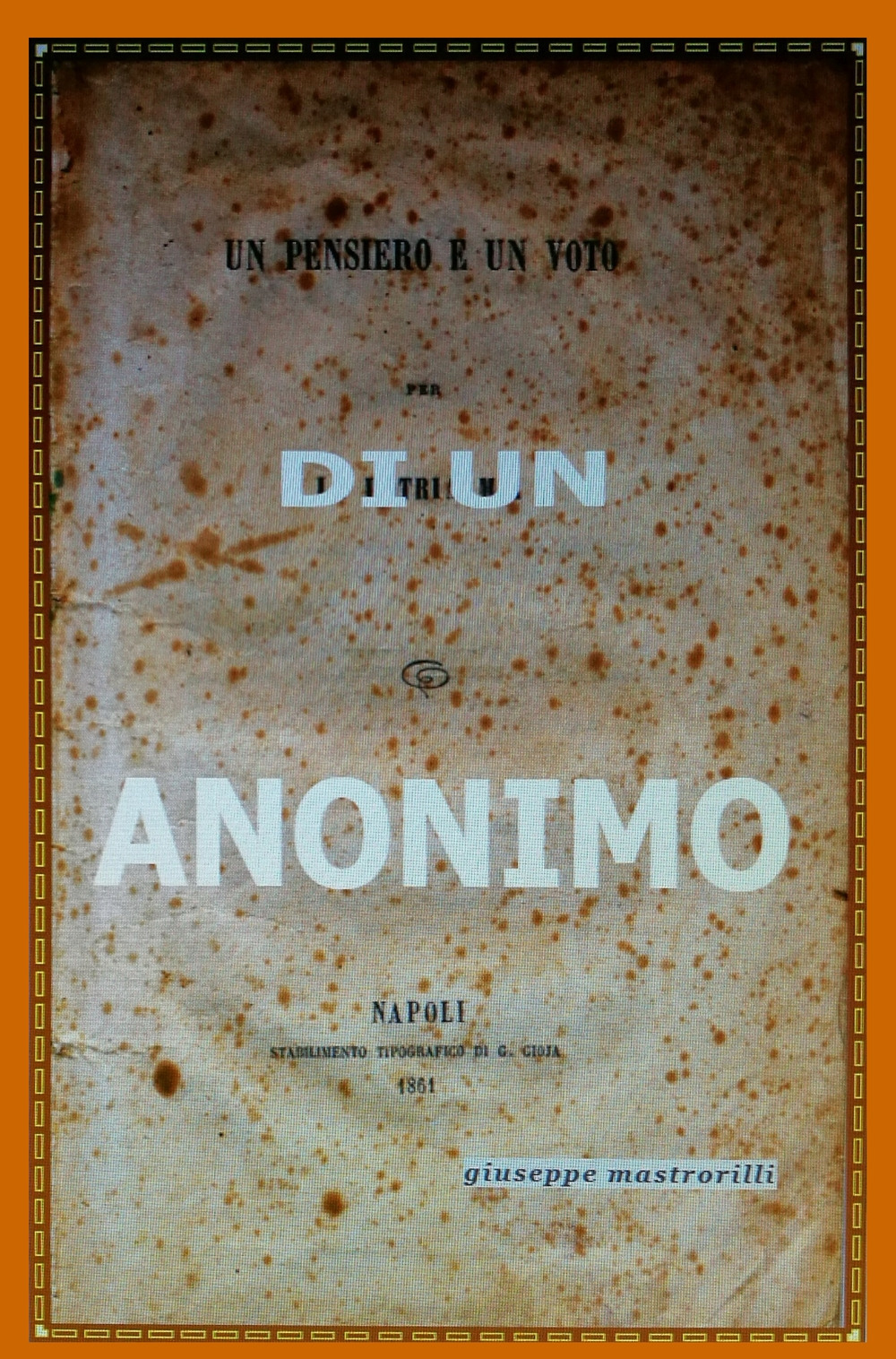 Di un anonimo