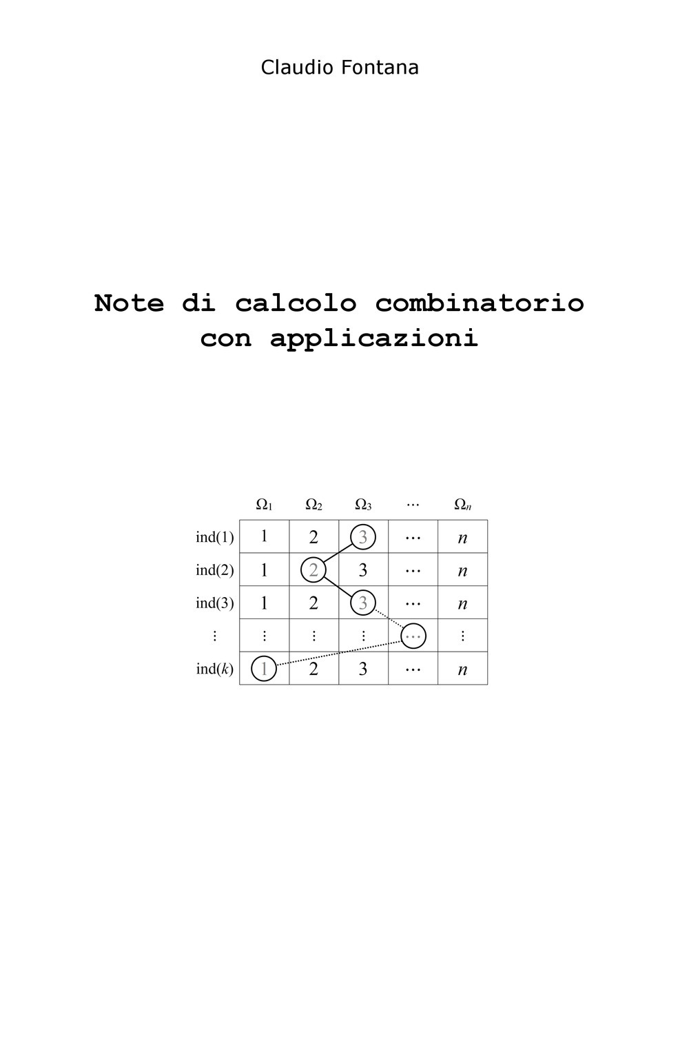 Note di calcolo combinatorio con applicazioni