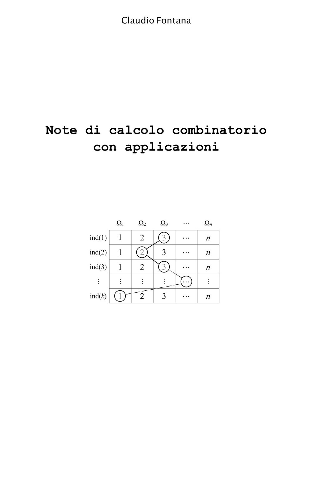 Note di calcolo combinatorio con applicazioni