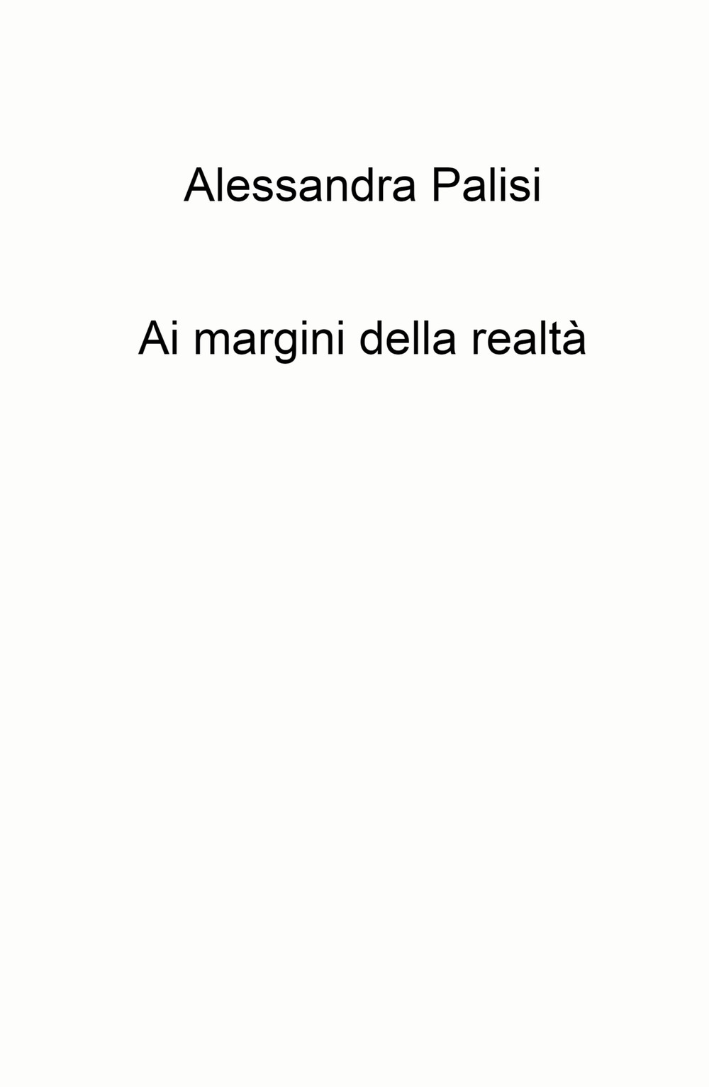 Ai margini della realta