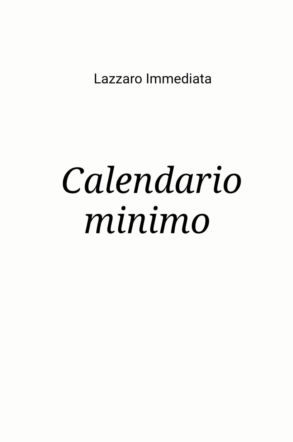 Calendario minimo