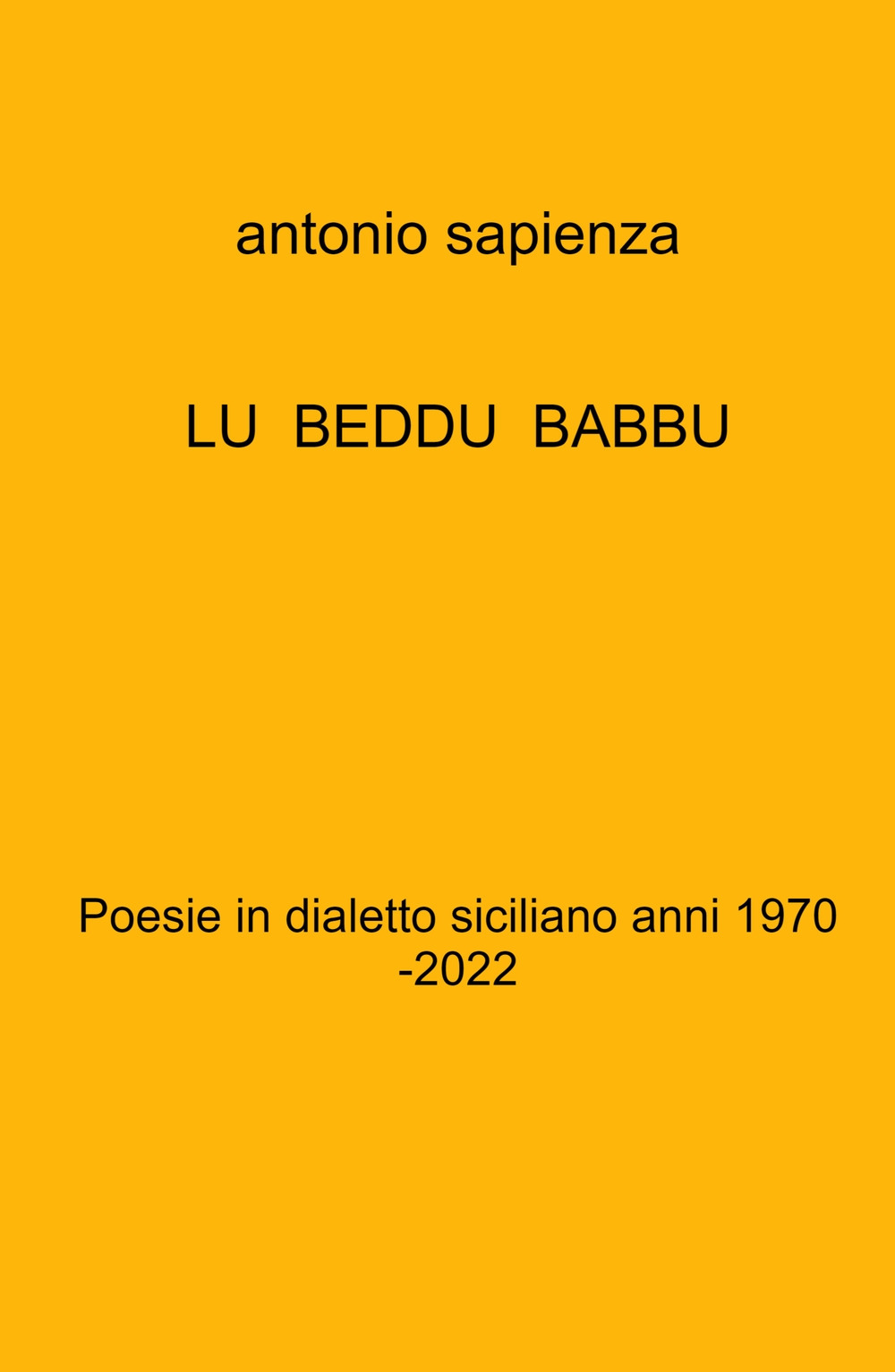 Lu beddu babbu. Poesie in dialetto siciliano anni 1970 -2022