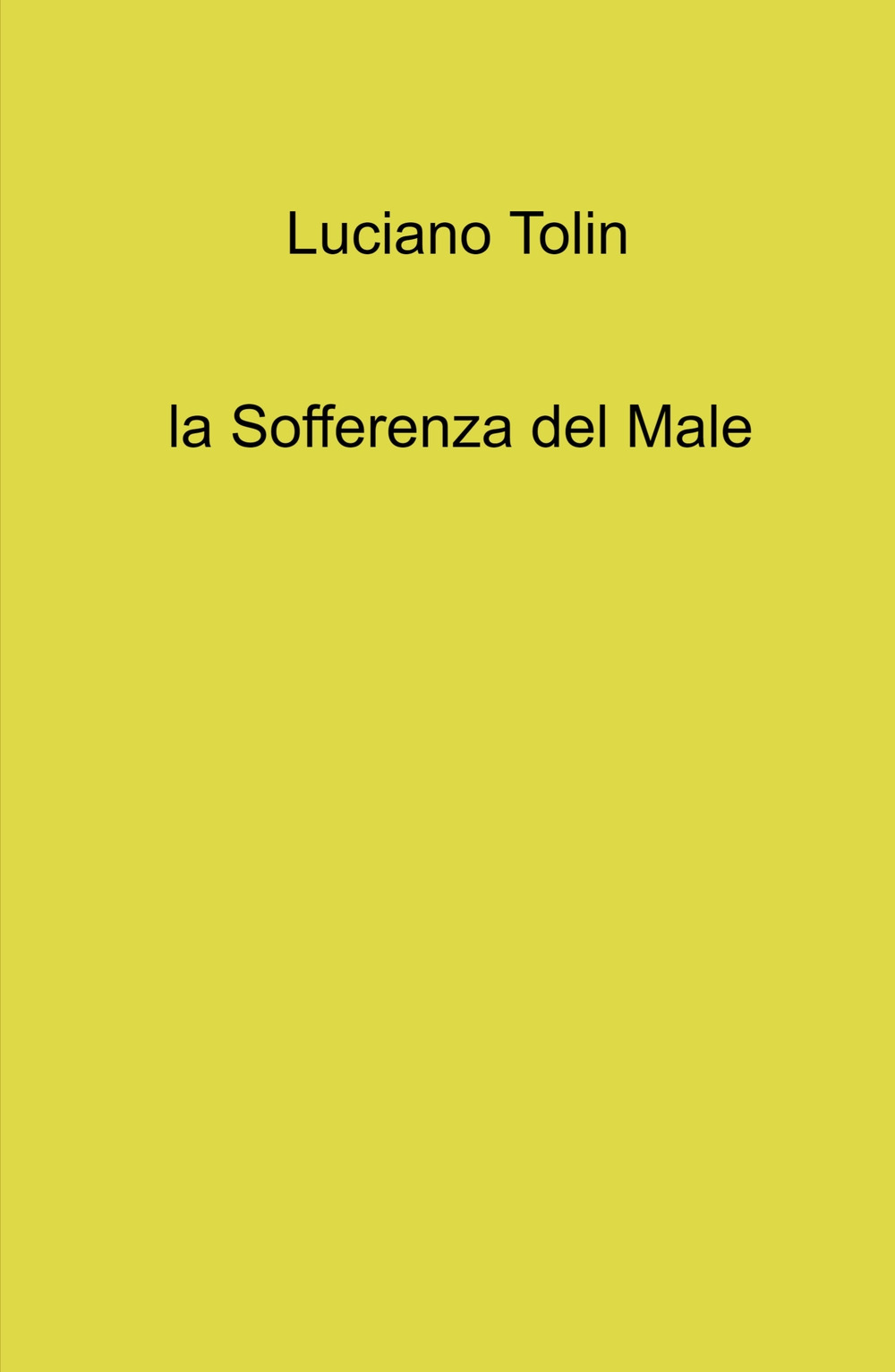 La sofferenza del male