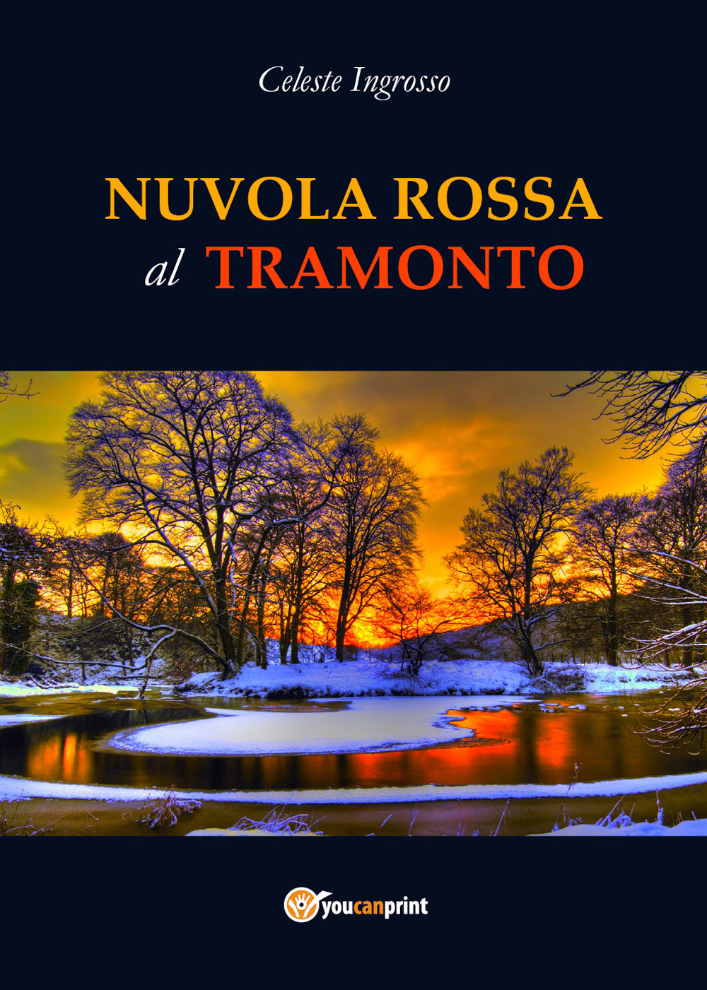 Nuvola rossa al tramonto