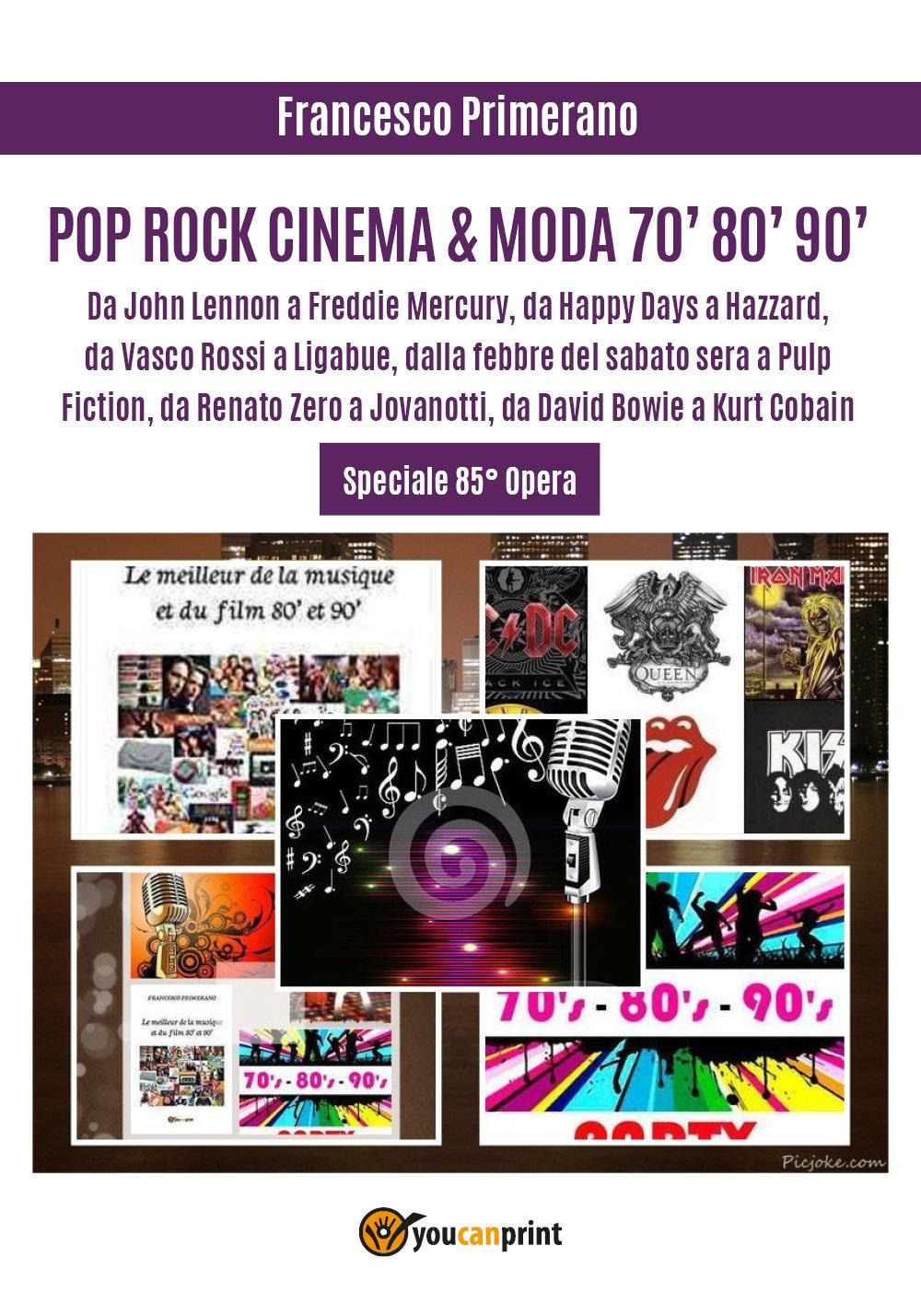 Pop, rock, cinema & moda '70, '80, '90. Da John Lennon a Freddie Mercury, da «Happy Days» a «Hazzard», da Vasco Rossi a Ligabue, dalla «Febbre del sabato sera» a «Pulp Fiction», da Renato Zero a Jovanotti, da David Bowie a Kurt Cobain