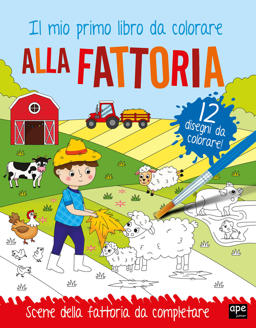 Alla fattoria. Il mio primo libro da colorare. Ediz. illustrata. Con acquerelli. Con pennello