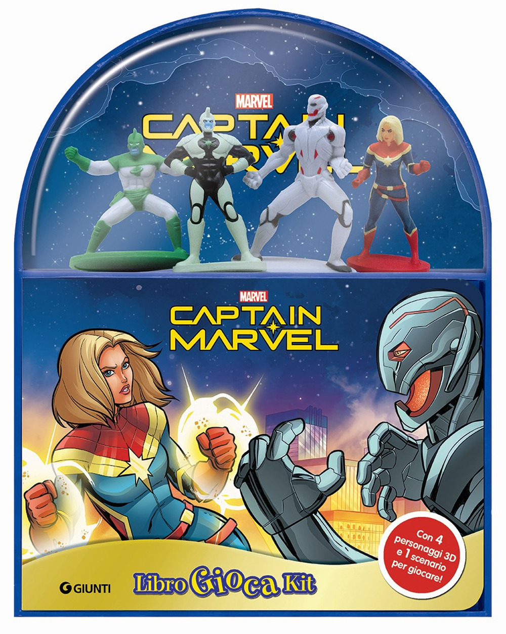 Captain Marvel. Libro gioca kit. Ediz. a colori. Con 4 personaggi 3D. Con scenario per giocare