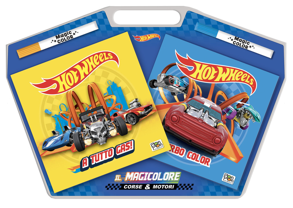 Corse & motori. Hot Wheels. Magicolore. Ediz. a colori. Con pennarello svelacolori