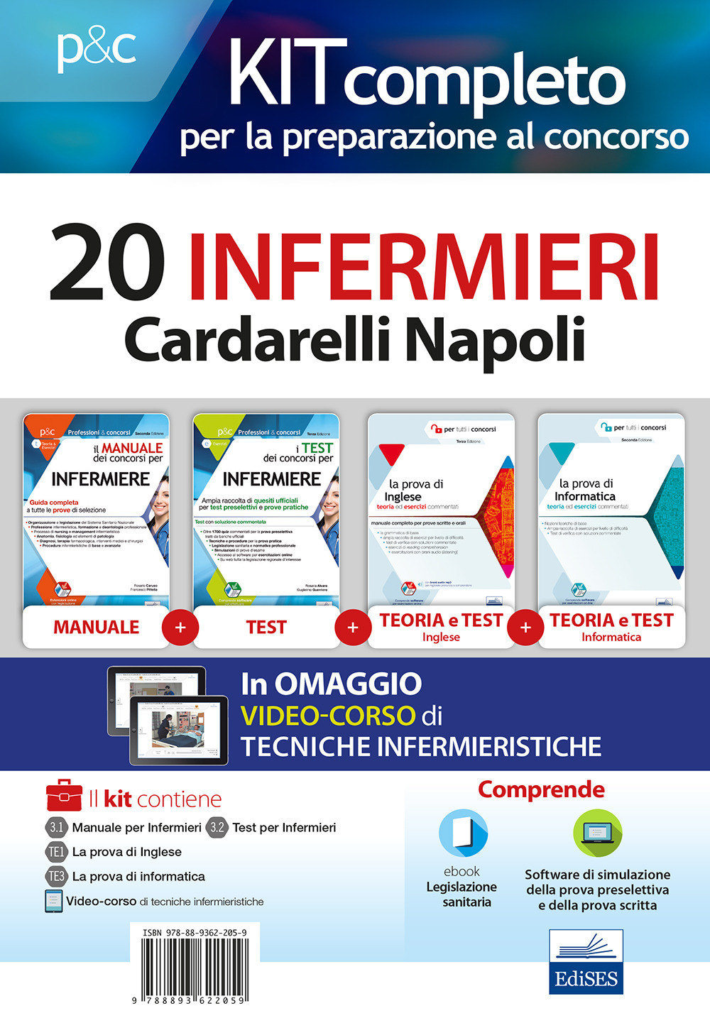 Kit concorso 20 infermieri AO Cardarelli Napoli. Volumi per la preparazione al concorso di infermiere. Con e-book. Con software di simulazione. Con DVD video