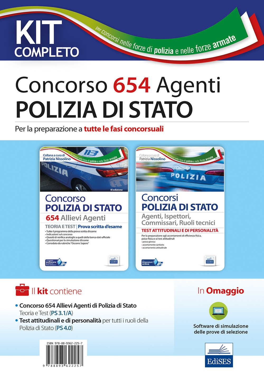 Concorso 654 allievi agenti Polizia di Stato. Kit. Con software di simulazione