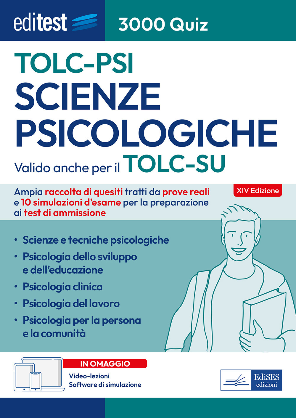 EdiTEST. Scienze psicologiche. 3000 Quiz. Ampia raccolta di quiz tratti da prove reali e 10 simulazioni per la preparazione ai test di ammissione. Con software di simulazione online e videolezioni