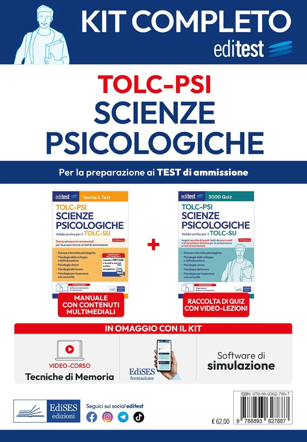 EdiTEST. Kit completo scienze psicologiche. Con software di simulazione. Con video-corso