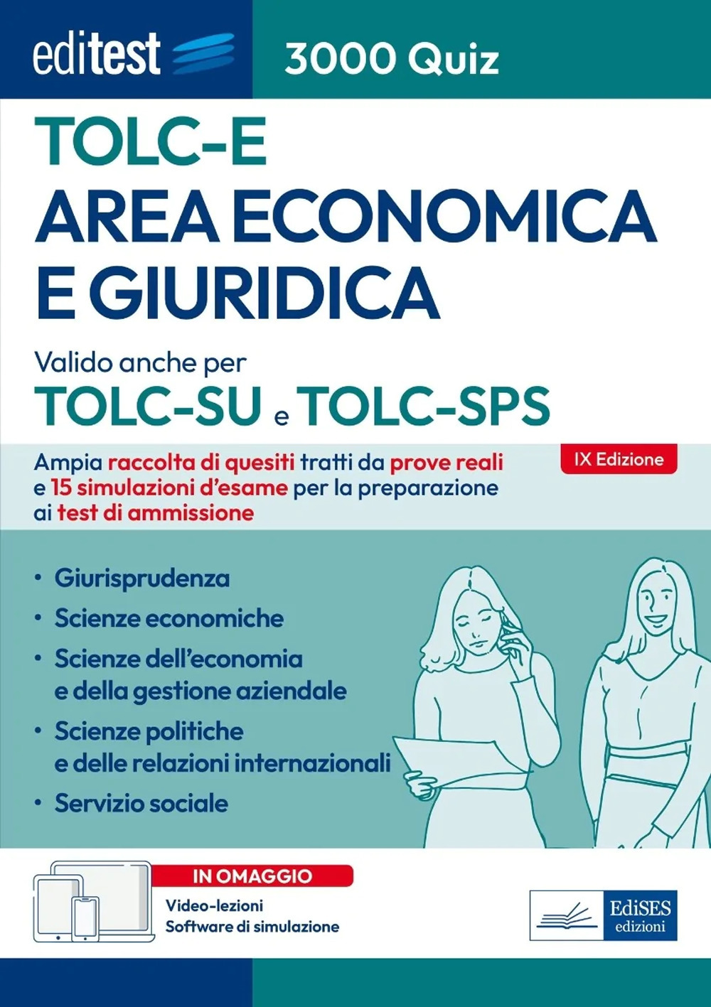 EdiTEST. Area economica e giuridica. 3000 quiz. Ampia raccolta di quesiti tratti da prove reali e 15 simulazioni d'esame per la preparazione ai test di accesso. Con software di simulazione. Con video-lezioni