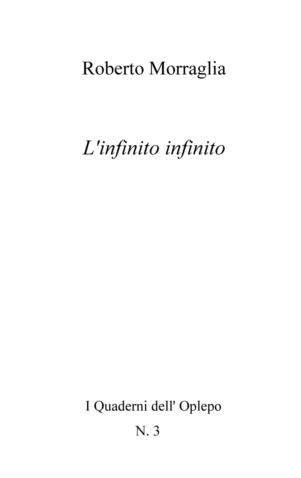 L'infinito infinito